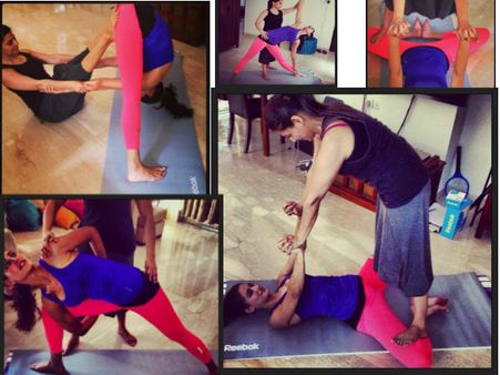 షాకయ్యేలా హాట్ హీరోయిన్ యోగా... (ఫోటోలు)