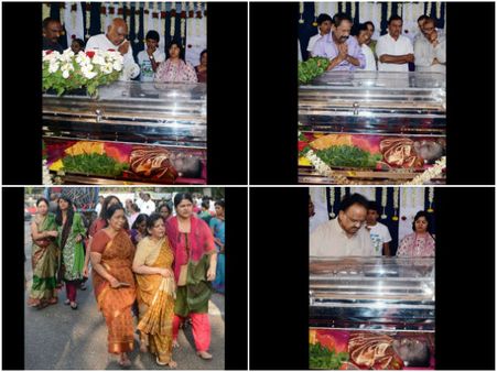 అంజలి దేవి అంతిమయాత్ర, రోశయ్య, బాలు..(ఫోటోలు)