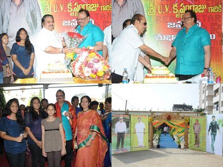 కృష్ణం రాజు బర్త్ డే సెలబ్రేషన్స్ (ఫోటోలు)