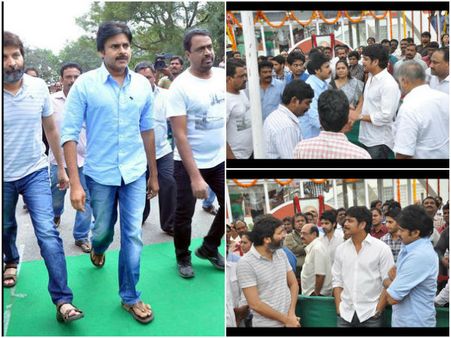 అక్కినేనికి నివాళి, త్రివిక్రమ్‌తో పవన్ కళ్యాణ్ (ఫోటోలు)