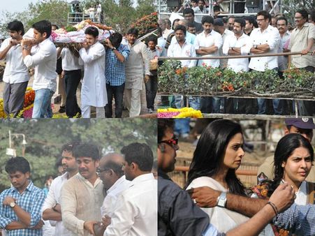 అశ్రు నయనాలతో అక్కినేనికి వీడ్కోలు (ఫోటోలు)