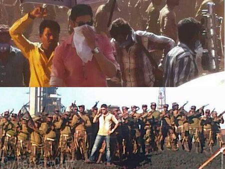 దుమ్ములో మహేష్ బాబు షూటింగ్ కష్టాలు (ఫోటోలు)