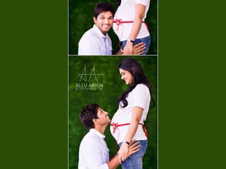 కడుపుతో ఉన్న భార్యతో అల్లు అర్జున్ ఇలా (ఫోటోలు)