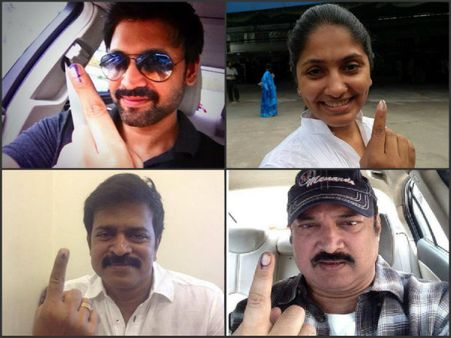 తారలు ఓటేశారు, వేలు చూపారు (పిక్చర్స్)