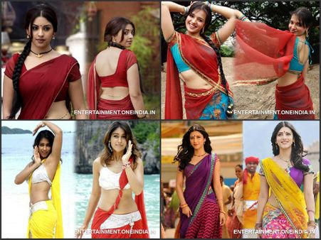 లంగా ఓణీకి సెక్సీ సొగబులద్దుతున్న తారలు(ఫోటోలు)