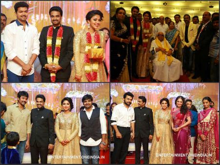 అమలా పాల్- డైరెక్టర్ విజయ్ వెడ్డింగ్ రిసెప్షన్(ఫోటోలు)