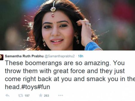 హాట్ టాపిక్ :'ఆగడు' మీద సమంత ట్వీటేసింది