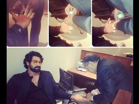 బాహుబలి: రానా చేతికి తీవ్రమైన గాయం (ఫోటో)