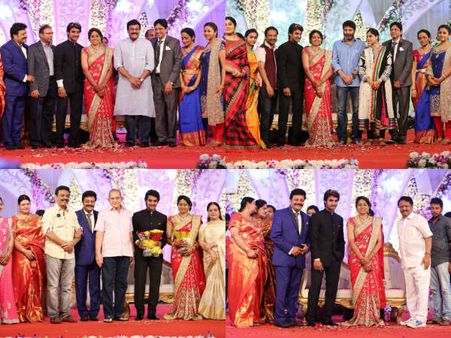 చిరు, నాగ్, బన్నీ, త్రివిక్రమ్ @ ఆది రిసెప్షన్ (ఫోటోస్)