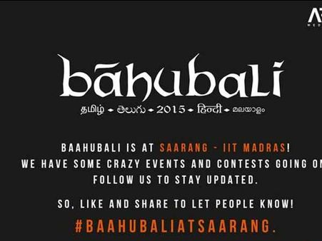 బాహుబలి @ సారంగ్, ఐఐటి మద్రాస్ కల్చరల్ ఫెస్ట్