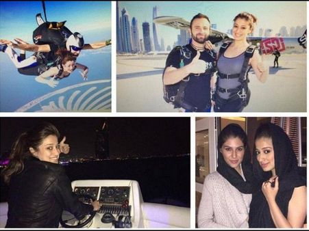 సెక్సీ హీరోయిన్.... స్కై డైవింగ్ (ఫొటోలు)