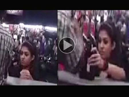 షాక్: బీరు కొంటూ నయనతార చిక్కింది (వీడియో)