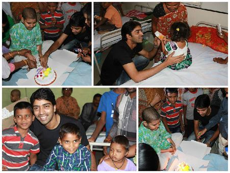 కేన్సర్ బాధిత బాలిక కోసం అల్లరి నరేష్ (ఫోటోస్)