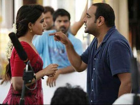 “మనం” దర్శకుడు 24 లో సమంత...(ఆన్ లొకేషన్ ఫొటోలు)