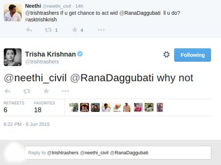 పెళ్లి గురించి, రానా గురించి... త్రిష చెప్పిన ఆసక్తికర విషయాలు!