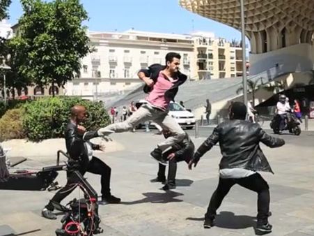 అఖిల్... యాక్షన్ సీన్లు ఇరగదీసాడు (మేకింగ్ వీడియో)