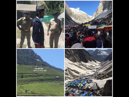 తల్లి కోసం రామ్ చరణ్ అమరనాథ్ యాత్ర (ఫోటోస్)