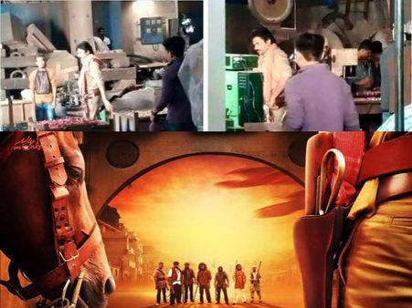 లీక్ :పవన్‌ కల్యాణ్ @ 'సర్దార్‌' సెట్లో (ఫొటోలు)