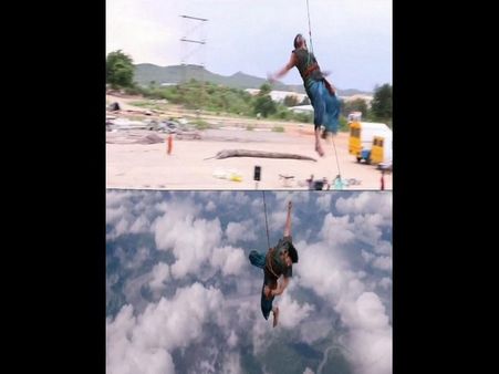 'బాహుబలి' షాట్స్ : VFX ఎఫెక్టులకు ముందు- తర్వాత (ఫొటోలు)