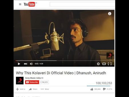 కొలవెరి..డి' కిక్కు 10 కోట్లు దాటింది