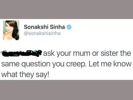 ఆ విషయం నీ చెల్లిని, తల్లిని అడగాలంటూ.... హీరోయిన్ సోనాక్షి ఫైర్!