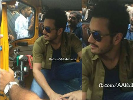 ఆటో నడిపి చిన్నారికి సాయం చేసిన అఖిల్ (ఫోటో)