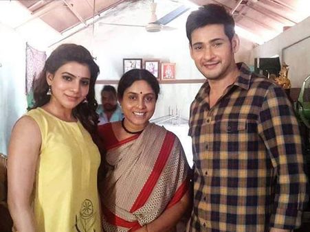 ‘బ్రహ్మోత్సవం’ సెట్లో మహేష్ బాబు-సమంత (న్యూ పిక్)