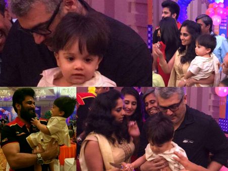 అజిత్ కొడుకు ఫస్ట్ బర్త్ డే: అదరగొట్టిన ఫ్యాన్స్ (ఫోటోస్)