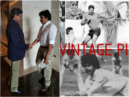 రేర్ ఫొటోలు : పవన్ ని కలవటానికి ముందే షారూఖ్ తో ఫుట్ బాల్