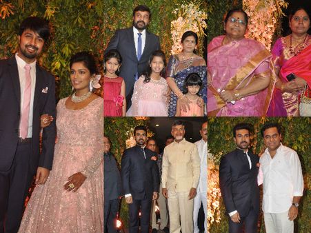 శ్రీజ-కల్యాణ్‌ల రిసెప్షన్‌: వాళ్లంతా వచ్చారు,ఫుల్ హ్యాపీ (ఫొటోలు)