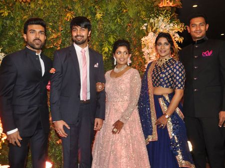 చిరంజవి కూతురు శ్రీజ వెడ్డింగ్ రిసెప్షన్ ఇన్ సైడ్ (వీడియో)