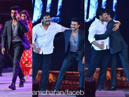 ఎమోషన్ అయిన రామ్ చరణ్, హగ్ తోపాటు వాటర్ బాటిల్ కూడా... (ఫొటోలు)