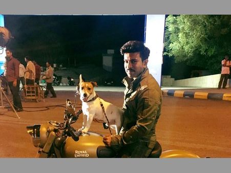 రామ్ చరణ్ పెంపుడు కొడుకు ఇతడే: ‘ధ్రువ’ సెట్స్‌లో.. (ఫోటోస్)
