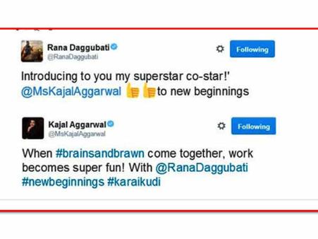 చేయీ చేయీ కలిపి ఫొటో పోస్ట్ చేసాడు.... ఈమే నా హీరోయిన్ అంటూ రానా