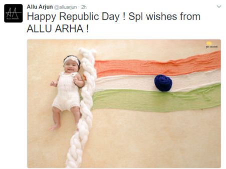 అల్లు అర్జున్ క్యూట్ విషెస్... పాప ఫొటోతో ఇలా