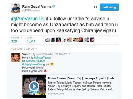 వర్మ v/sనాగబాబు : వరుణ్ తేజ్ ! నువ్వు మీనాన్నని నమ్మకు అంటూ సలహా ఇచ్చాడు