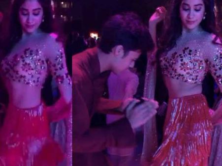 వీడియో: అర్ధరాత్రి శ్రీదేవి కూతురు.. ప్రియుడితో రెచ్చిపోయి డ్యాన్స్