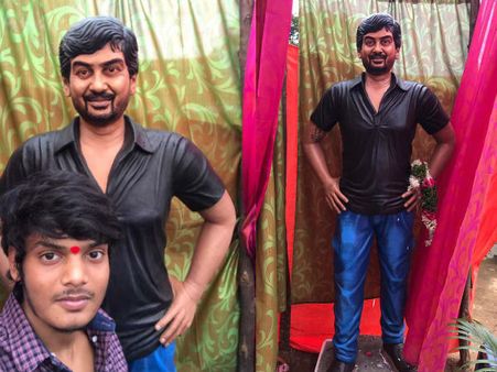 అభిమానం: పూరి జగన్నాథ్ కు విగ్రహం పెట్టేసారు!