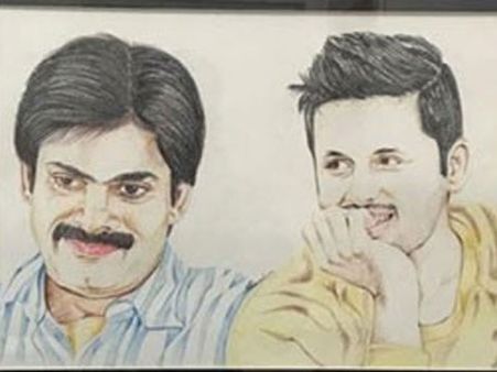 పవన్‌పై నితిన్ అభిమానానికి నిలువెత్తు రూపం.. ఈ పెయింటింగ్ ఎక్కడ ఉందో తెలుసా?
