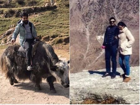 మంచు కొండల్లో మజా చేస్తూ.... ఉపాసనతో చెర్రీ, స్నేహారెడ్డితో బన్నీ!