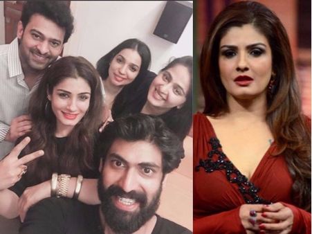 ప్రభాస్, రానాతో రవీనా టాండన్ హల్‌చల్.. సెల్ఫీ వైరల్..