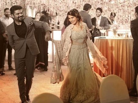 పెళ్ళి రిసెప్షన్లో దర్శకుడితో సమంతా డాన్స్ : చై, రానా కబుర్లు