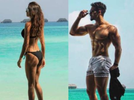 బికినిలో దిశాపటానీ.. సిక్స్‌ప్యాక్‌తో టైగర్.. మాల్దీవుల్లో హాట్‌హాట్‌గా
