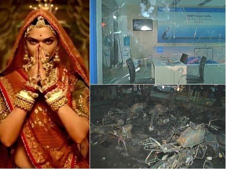 తగలబెట్టేశారు: 'పద్మావత్' థియేటర్లపై కర్ణిసేన దాడులు, పరిస్థితి చేజారుతోందా?