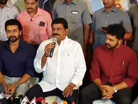 సింహాచలంలో సూర్య, కార్తీ సందడి.. 'చినబాబు' ప్రెస్ మీట్‌లో దుమ్మురేపిన మంత్రి గంటా! (వీడియో)