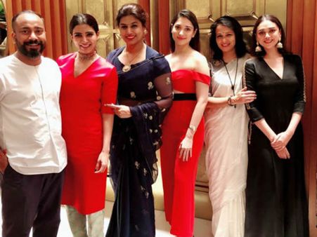 నైట్ పార్టీలో మునిగితే అంతే.... సమంత, తమన్నా, అదితితో అమల (ఫోటోస్)