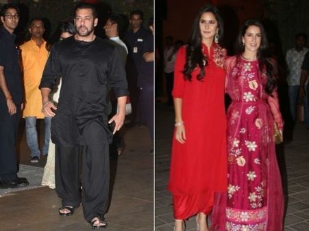 గణేష్ చతుర్థి వేడుకలో సందడి చేసిన సల్మాన్, కత్రినా (ఫోటోస్)