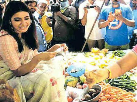 దుకాణంలో కూరగాయలన్నీ మాయం చేసిన సమంత!