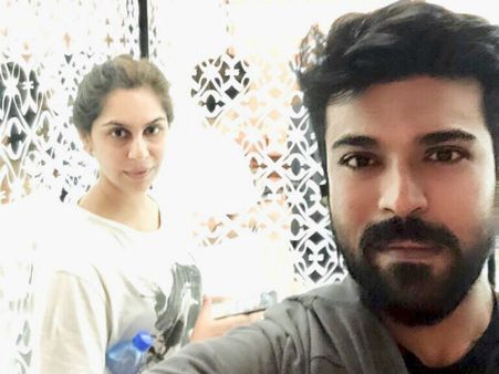 మిస్టర్ సి ఆన్ ఫైర్: చెర్రీ మూవీ షూటింగులో ఎంజాయ్ చేస్తున్న ఉపాసన!