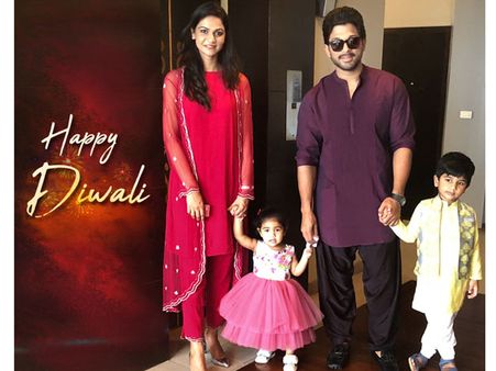 మెగా హీరోల దీపావళి హల్‌చల్.. పంచకట్టుతో సాయిధరమ్.. ఫ్యామిలీతో అల్లు అర్జున్